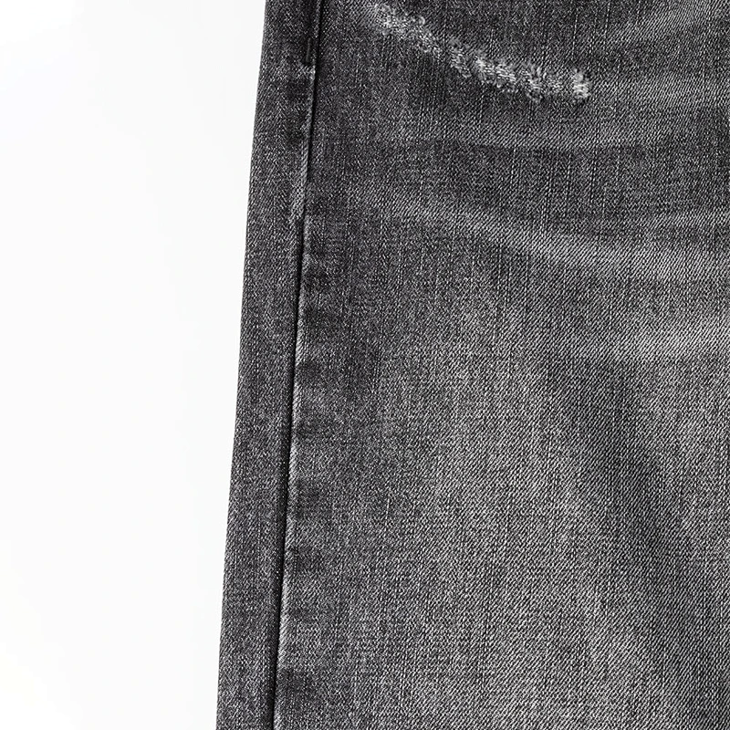distressed wide-leg jeans